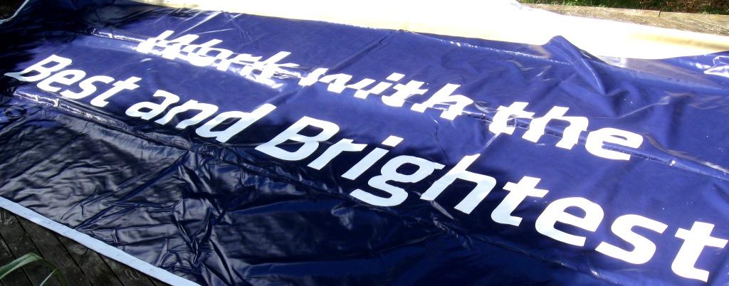 Used billboard ready for a good wash.